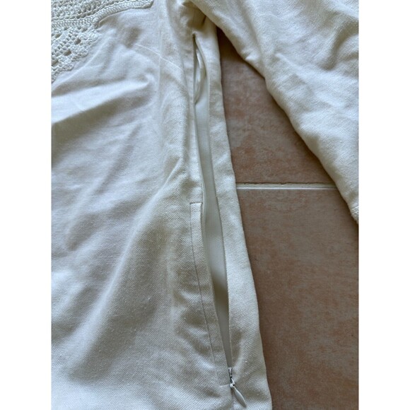 Anne Klein Linen Blend lined -Ivory Dress Size  2 - Picture 10 of 12